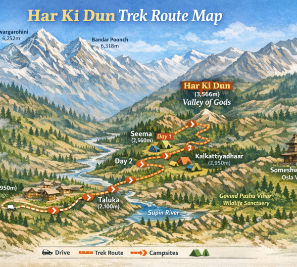 Har Ki Dun Trek 2 Har Ki Dun Trek Package Map